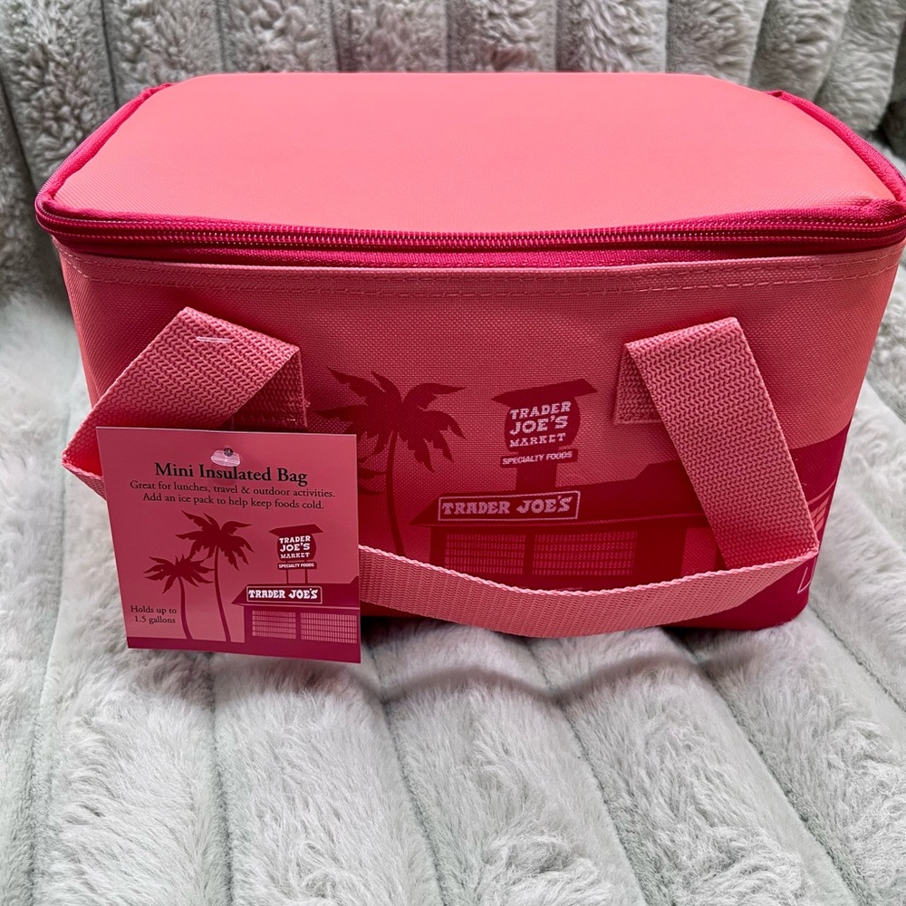 Trader Joe’s mini Insulated Tote Bag - Peach